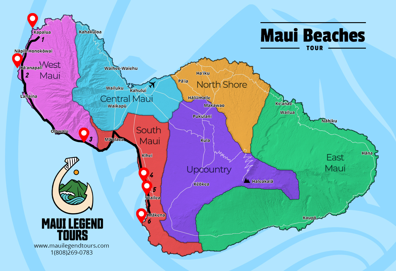 Maui beaches road hana tour map private 6am 8h duration start people time tours